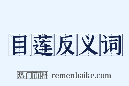 目莲反义词是什么意思的图片